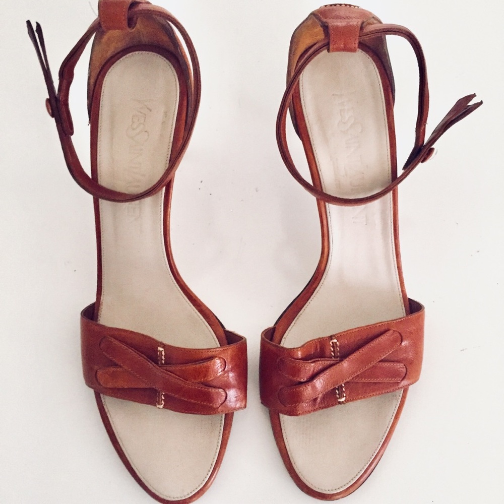 Yves Saint Laurent Ankle Strap Heel